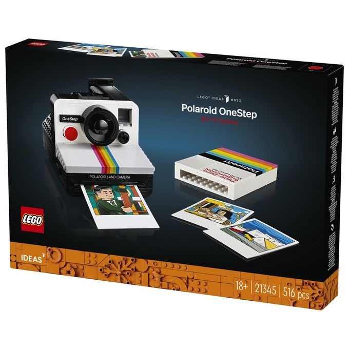 LEGO Ideas Fotocamera Polaroid OneStep SX-70 21345 Modellismo da Costruire per Adulti, Regali Creativi, Oggetti da Collezione