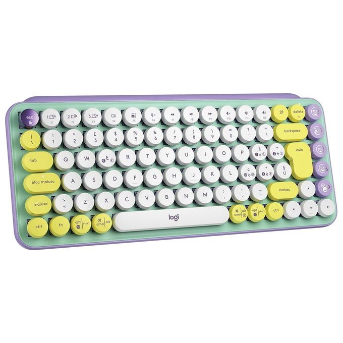 Logitech POP Keys Tastiera Meccanica Wireless con Tasti Emoji Personalizzabili Daydream-Mint