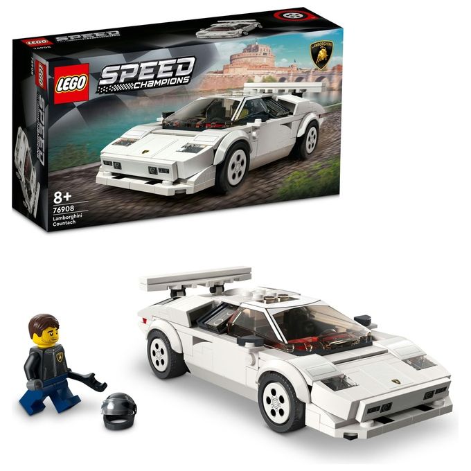 LEGO Speed Champions 76908 Lamborghini Countach, Giochi per Bambini di 8+ Anni, Auto Sportiva Giocattolo, Replica Supercar