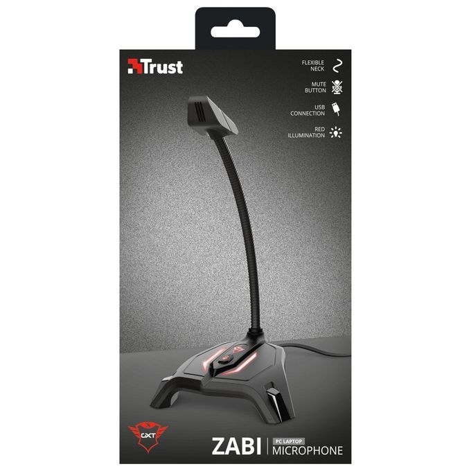 Trust GXT 215 Zabi Nero Microfono per Pc