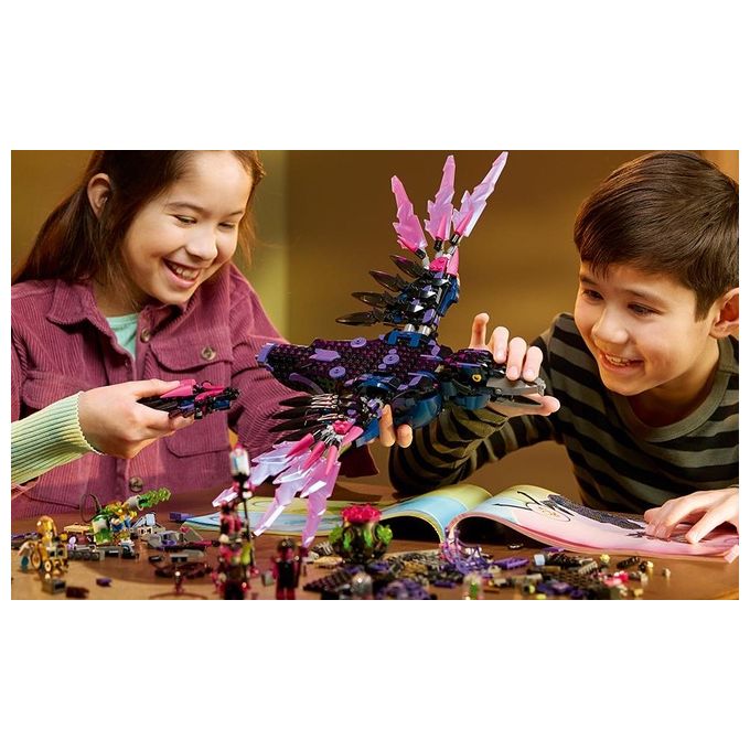 Lego Dreamzzz 2 in 1 Corvo di Mezzanotte della Mai-Strega, Giocattolo d'Avventura Trasformabile in Casa o Ragno, con 6 Personaggi