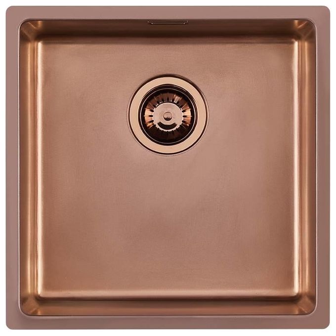 Foster 2156 888 KE Copper Lavello Acciaio inox Vintage in PVD da incasso Sottotop 1 Vasca Rame 44X44cm