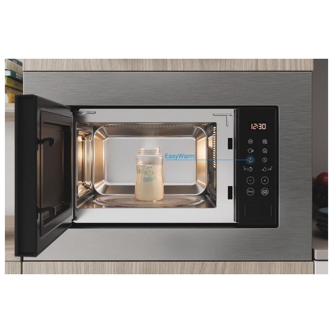 Indesit MWI 120 GX Microonde con Grill Capacita' 20 Litri Potenza 800W Auto Cook Grill al quarzo 22 Funzioni Acciaio opaco