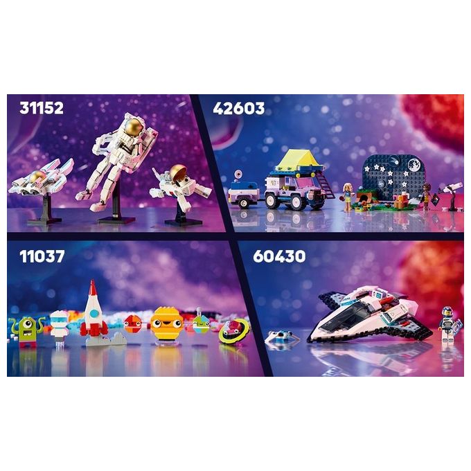 Lego 31152 Creator Set da costruzione 3 in 1 Astronauta Cane Spaziale Astronave Viper Jet 647 pezzi 9+ anni colore Multicolore