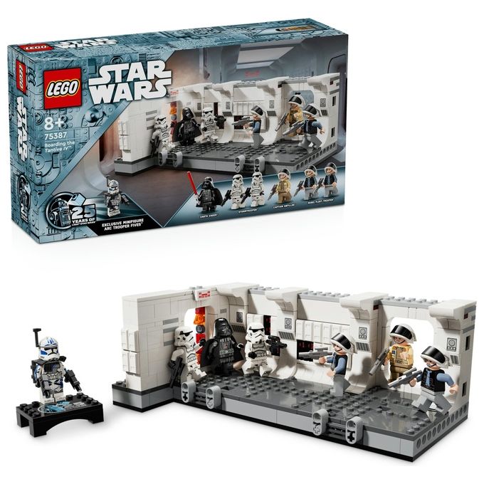 LEGO Star Wars 75387 Imbarco sulla Tantive IV, Giochi Bambini 8+, Scena nell'Astronave Giocattolo da Costruire con Minifigure