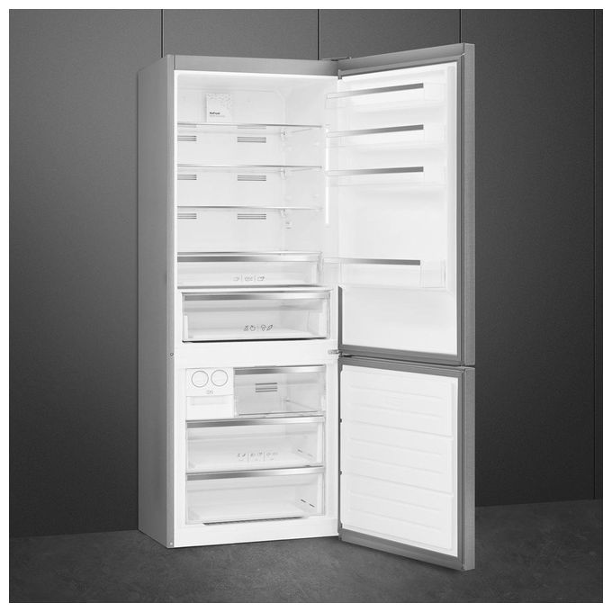 Smeg FC48XDNE Frigorifero Combinato Libera installazione 481 Litri No Frost Classe E Inox
