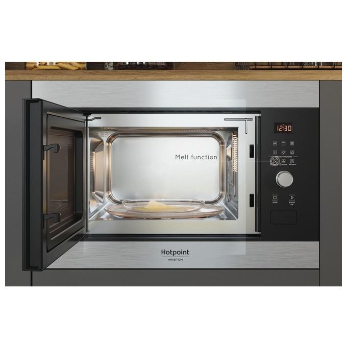 Hotpoint MF25G IX HA Forno a Microonde con Grill Elettronico Capacita' 25 Litri Potenza 900 W Inox