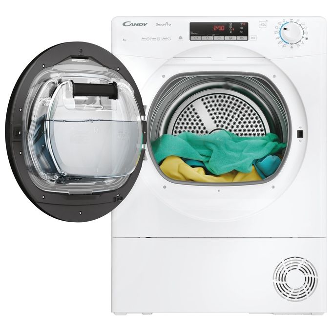 Candy CRO4 H7A2TBE-S - Asciugatrice Pompa di Calore Slim 7 kg, Classe E, Wi-Fi-BT Smart Pro + Sensore Kg + Programmi Delicati, (85 × 60 × 48 cm), Bianco.