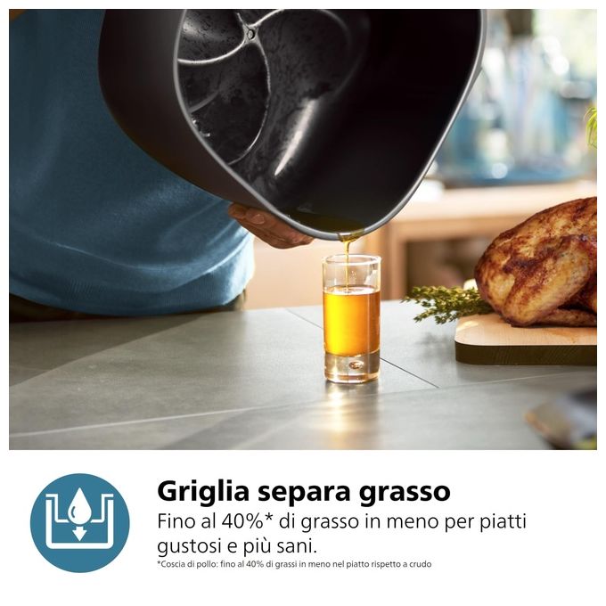 [ComeNuovo] Philips Airfryer Serie 5000 Friggitrice ad aria con doppio cestello 9.0 Litri e cottura a vapore