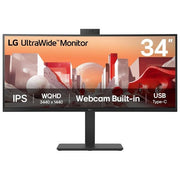 LG Monitor Curvo 34BA85QE 34'' led ips 21:9 3440 x 1440 5ms 300 cdm Webcam reg Altezza Usb-c Dock Dp-hdmi