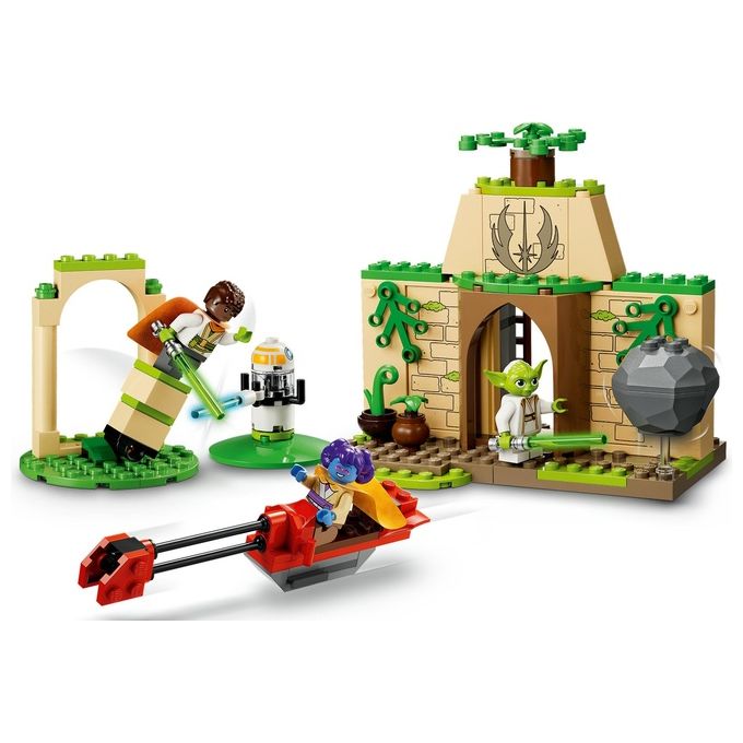 LEGO Star Wars 75358 – Tempio Jedi su Tenoo, Set da Costruzione 124 Pezzi con Maestro Yoda, Lys Solay, Kai Brightstar, Droide T-10 e Speeder Bike, Eta' 4+