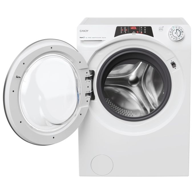 Candy RO41274DWMST-1-S Rapidó Lavatrice Carica Frontale 7 Kg 1200 rpm Classe A Vapore Wi-Fi BLE App hOn (85x60x45 cm) colore Bianco
