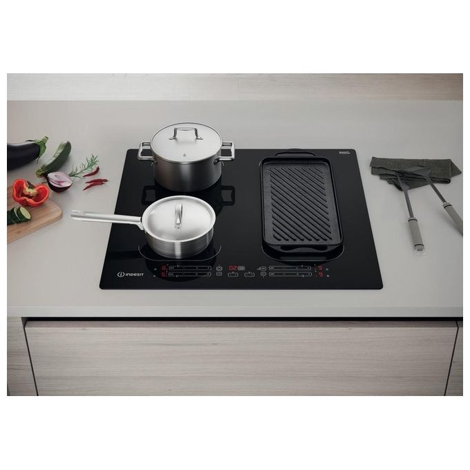 Indesit IB 88B60 NE Piano Cottura a Induzione 4 Zone 60 cm Nero