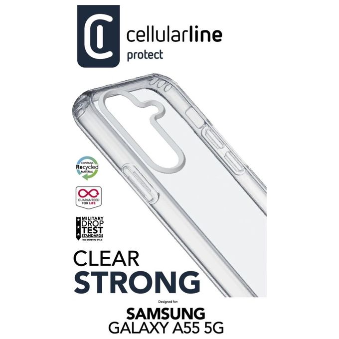 Cellular Line Cover per Samsung Galaxy Clear Strong A55 5G Trasparente