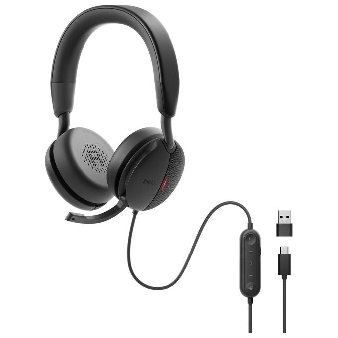 Dell WH5024 Auricolare Cablato a Padiglione USB tipo-C Nero