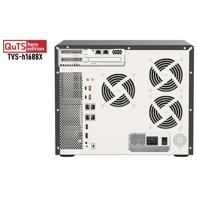 Qnap TVS-h1688X Nas Tower Collegamento Ethernet Lan Nero