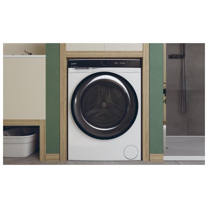 Candy BS49SB8S ProWash 700 Lavatrice Frontale 9 Kg 1400 rpm Classe A Inverter Wi-Fi Vapore (85x60x52 cm) colore Bianco