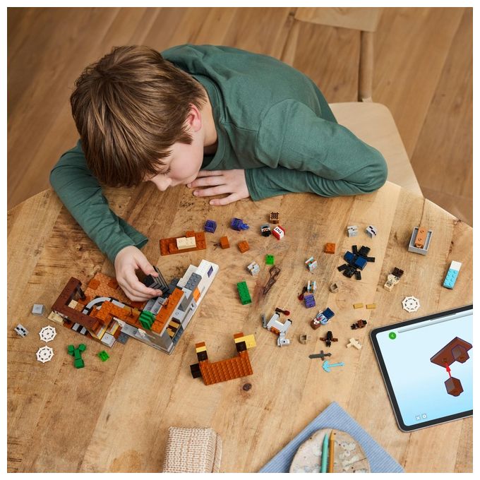 LEGO Minecraft La Miniera delle Badlands Modellino da Costruire di Bioma con Personaggi Accessori e Mob Ostili Giochi Creativi per Bambini e Bambine da 8 Anni Idea Regalo di Compleanno 21263