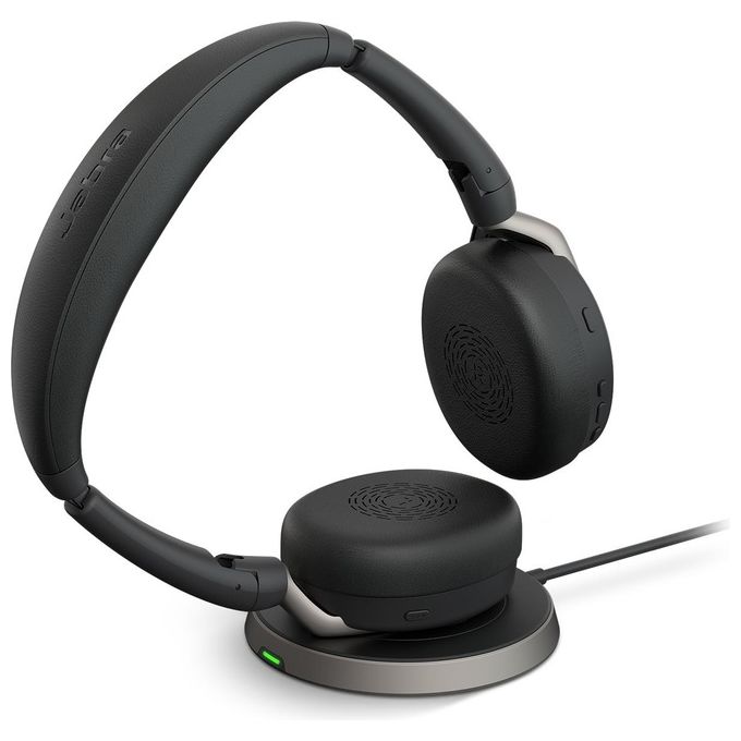 Jabra Evolve2 65 Flex Auricolare con Cavo e Senza Cavo a Padiglione Ufficio Bluetooth Nero