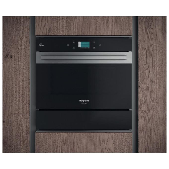 Hotpoint MP 9P6 IX HA Microonde con Grill Tecnologia Multiwaves Dynamic Air Capacita'40 Litri 900 W Crisp Fry Nero