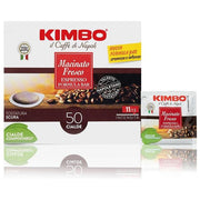 Kimbo Macinato Fresco Cialde Espresso Compostabili ESE 50 Pezzi Intensita' 11-13 Tostatura Scura