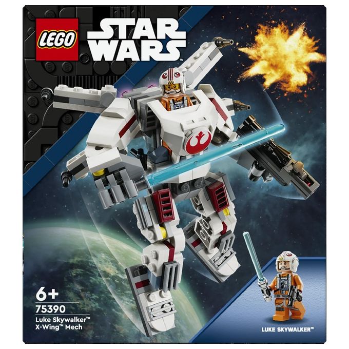 LEGO Star Wars Mech X-Wing di Luke Skywalker Veicolo Robot Giocattolo Simile all'Astronave Set di Giochi d'Avventura per Bambini e Bambine da 6 Anni in su Piccolo Regalo da Collezione 75390