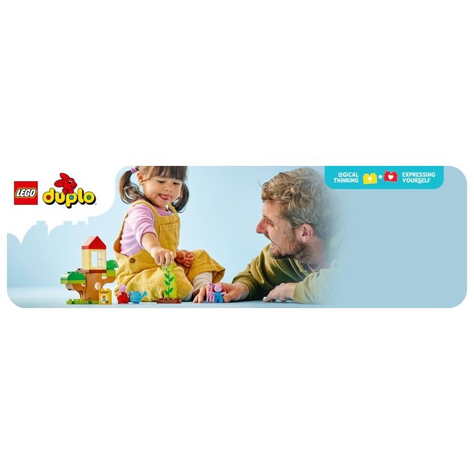 LEGO DUPLO Il Giardino e la Casa sull'Albero di Peppa Pig Giochi Educativi per Bambine e Bambini da 2 Anni Playset Creativo con Personaggi e Accessori Giocattolo Idea Regalo di Compleanno 10431