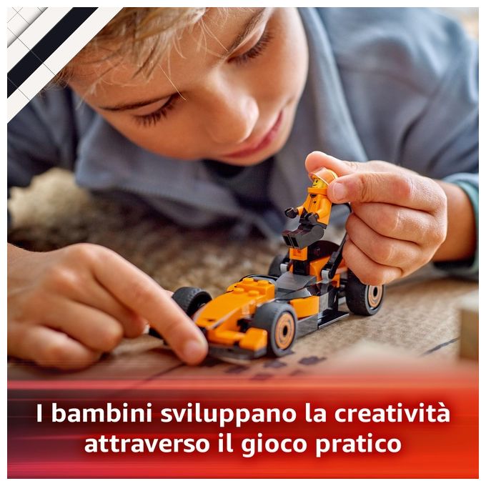 Lego Set Pilota e Monoposto McLaren F1 60442 City Formula1 Racing Construction Kit