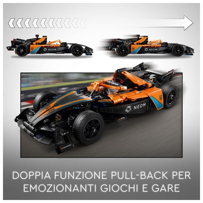 LEGO Technic 42169 NEOM McLaren Formula E Race Car, Macchina Giocattolo per Bambini 9+, Modellino di Auto F1 da Costruire
