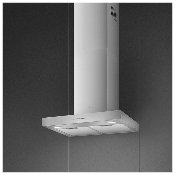 Smeg KBT600XE Cappa a Espulsione Decorativa Murale Estetica Universale Classe energetica A 3 Velocita' 60 cm Inox