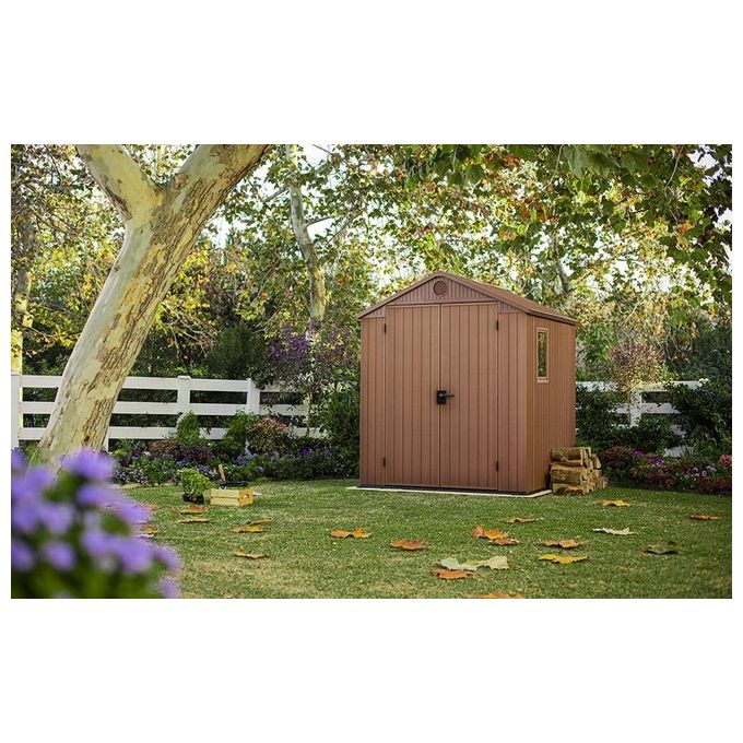 Keter Casetta Da Giardino In Resina Darwin 6x6 Marrone 190x183x221h