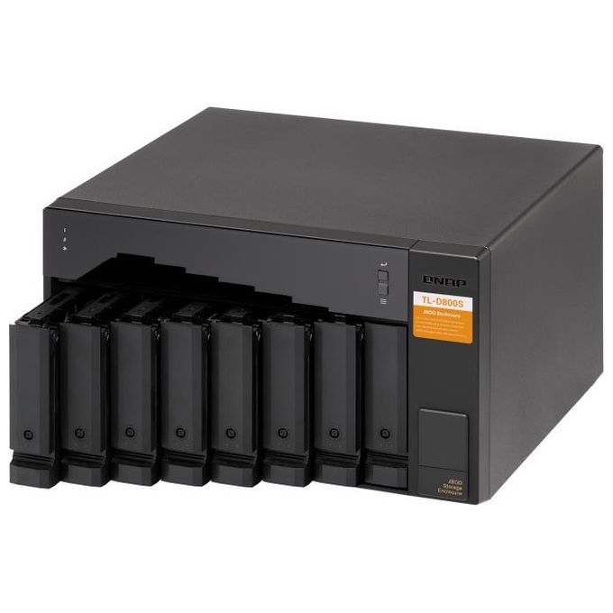 Qnap TL-D800S Contenitore di Unita' di Archiviazione 2.5-3.5'' Enclosure Hdd-Ssd Nero-Grigio