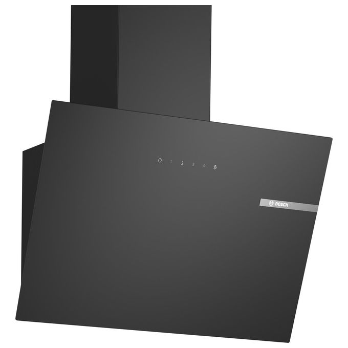 Bosch Serie 2 DWK65DK60 Cappa a muro filtrante design inclinato 60 cm Classe A 3 velocita' Nero