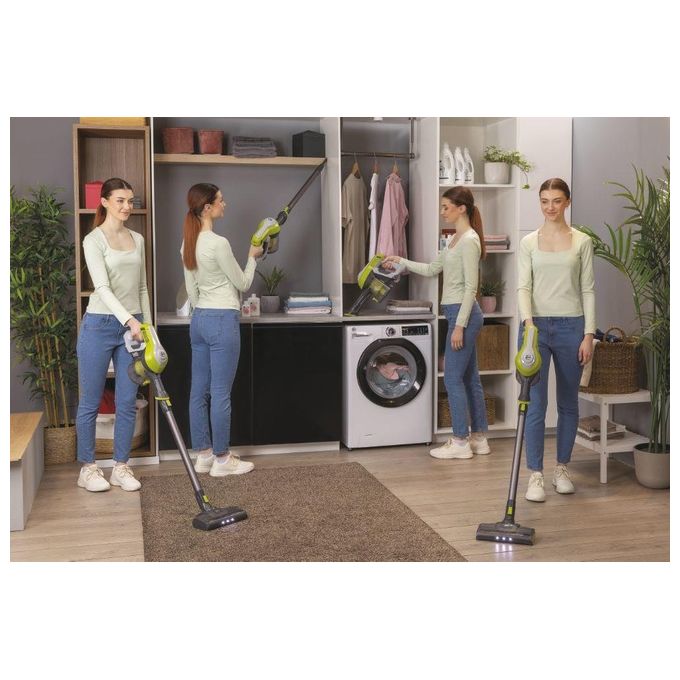 Hoover HF1 HF110H 011 Scopa Elettrica Senza Sacchetto 0.9 Litri 170W Argento-Rosso
