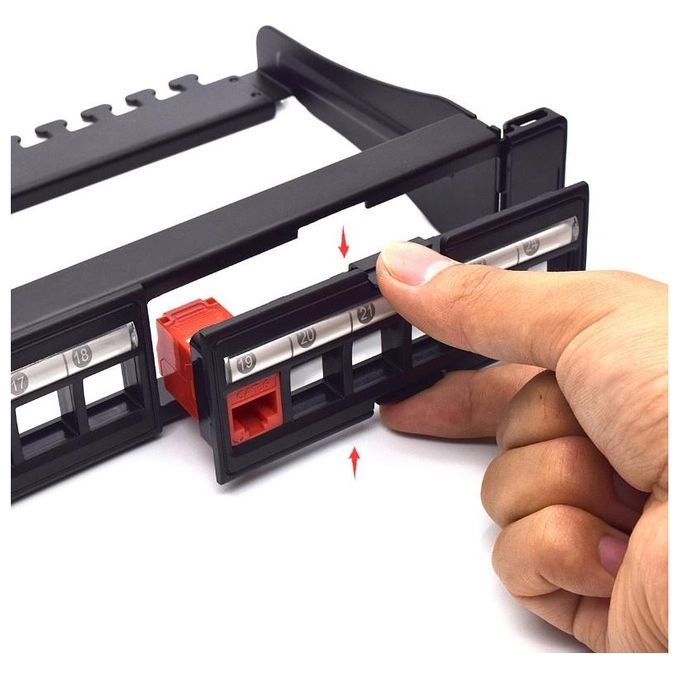 Wp Europe Pannello 1U con 24 Rj45u Cat.6a Nero