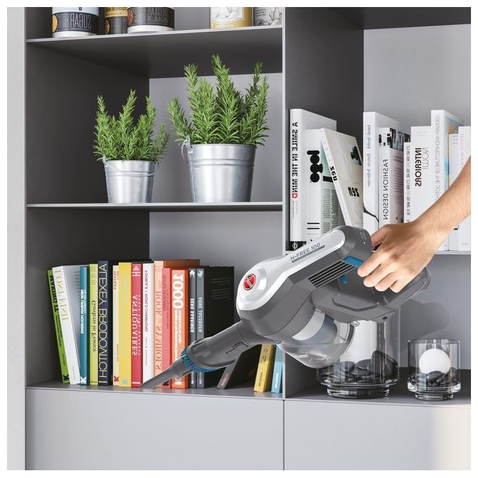 Hoover HF122CAR 011 Scopa Elettrica Ricaricabile Secco Tessuto Senza Sacchetto 0.9 Litri 170W Grigio-Titanio
