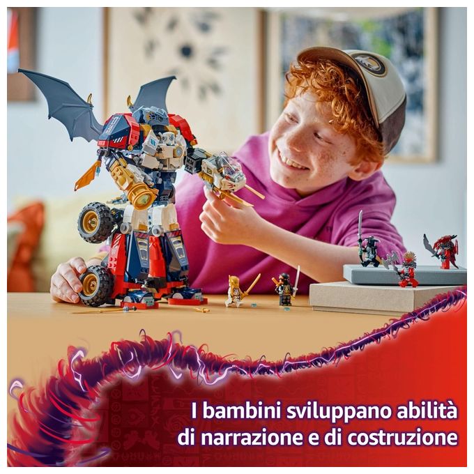 LEGO 71834 NINJAGO Mech Ultra Combinatore di Zane Set da Costruzione 4 in 1 con 6 Minifigure e 1187 Pezzi colore Multicolore