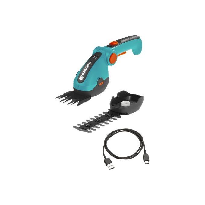 Gardena Kit Cesoie Erba e Arbusti a Batteria ComfortCut Li