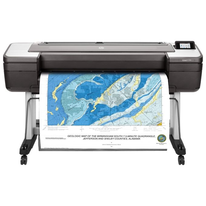 HP 1VD88A#B19 DesignJet Stampante T1700dr PostScript 44 pollici 6 cartucce 2400 x 1200 DPI 4096 MB RAM 500 GB HDD colore Nero