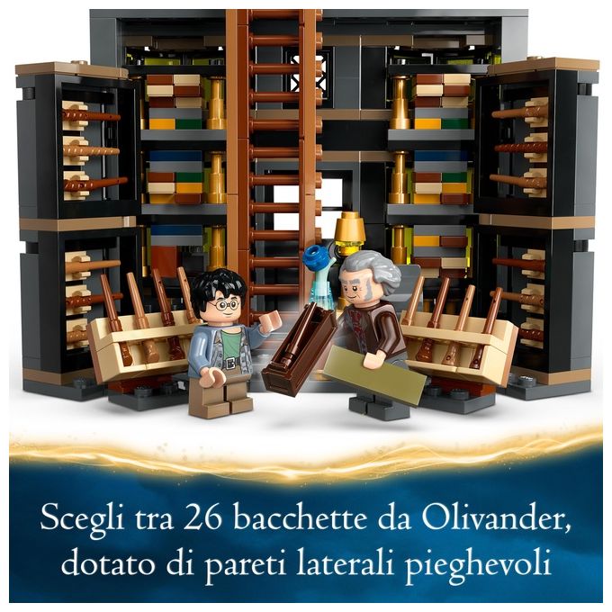 LEGO Harry Potter Olivander e Madama McClan: Abiti per Tutte le Occasioni 2 Modelli di Negozi Giocattolo da Costruire con 6 Minifigure Giochi Creativi per Bambini da 8 Anni da Collezione 76439