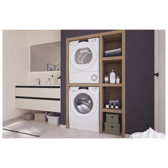 Candy RO14104DWMT1S Rapido' Lavatrice Frontale 10 Kg 1400 rpm Classe A Wi-Fi Vapore Inverter (85x60x58 cm) colore Bianco