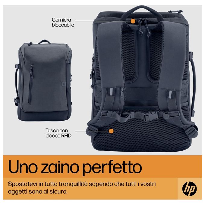 HP Travel Zaino Porta Computer fino a 15.6'' Grigio Ferro per Victus by HP Laptop 15 Pavilion x360 Laptop