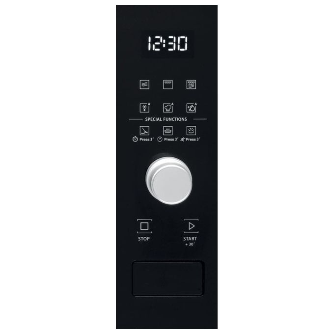 Hotpoint MF20G IX HA Microonde con Grill Capacita' 20 Litri Potenza 800W Apertura con pulsante a bandiera Auto Cook Scongelamento Nero-Acciaio Inox