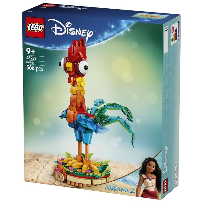 LEGO Heihei ǀ Disney dal Film Vaiana 2 Modello di Animale da Costruire con Parti Snodabili e Espositore Giochi per Bambini e Bambine da 9 Anni in su Idea Regalo di Compleanno da Collezione 43272