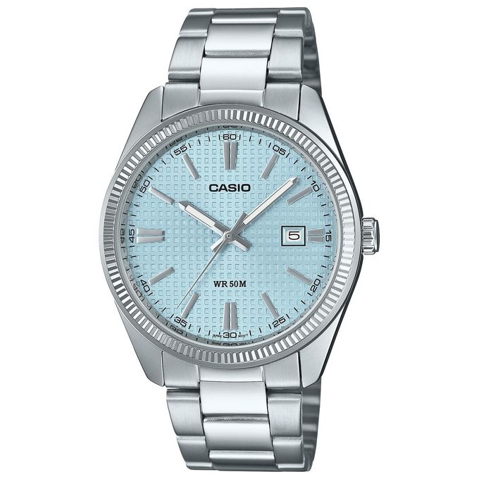 Casio Orologio MTP-1302PE-2AVEF Quadrante Blu Cassa Acciaio Silver Design Moderno ed Elegante