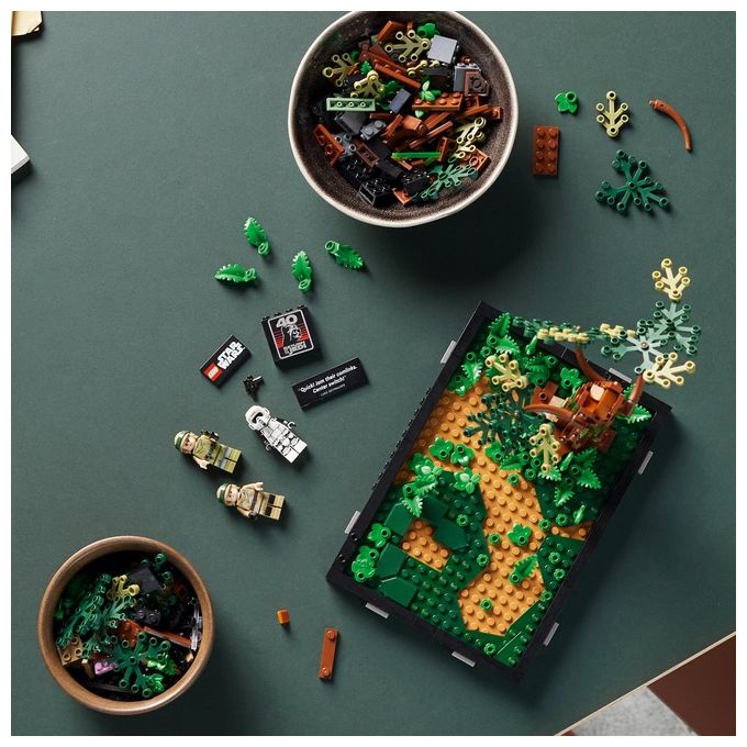 LEGO Star Wars 75353 Diorama Inseguimento con lo Speeder su Endor con Luke Skywalker e Principessa Leia, Il Ritorno dello Jedi
