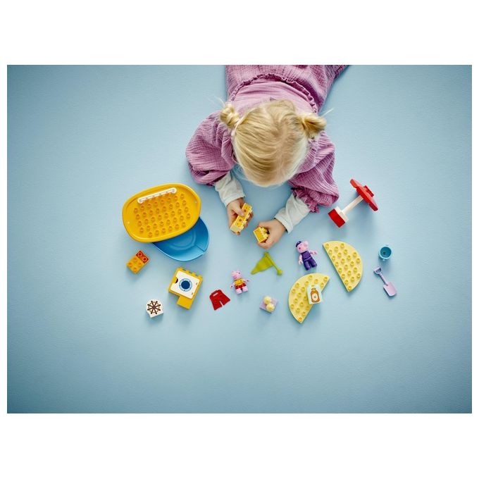 LEGO DUPLO Viaggio in Barca di Peppa Pig Giochi Educativi per Bambine e Bambini da 2 Anni Giocattolo per l'Apprendimento Prescolare da Costruire con 2 Personaggi Idea Regalo 10432