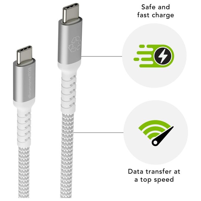 DBramante1928 Re-Charge 1.2mt Usb-a a Lightning Bianco