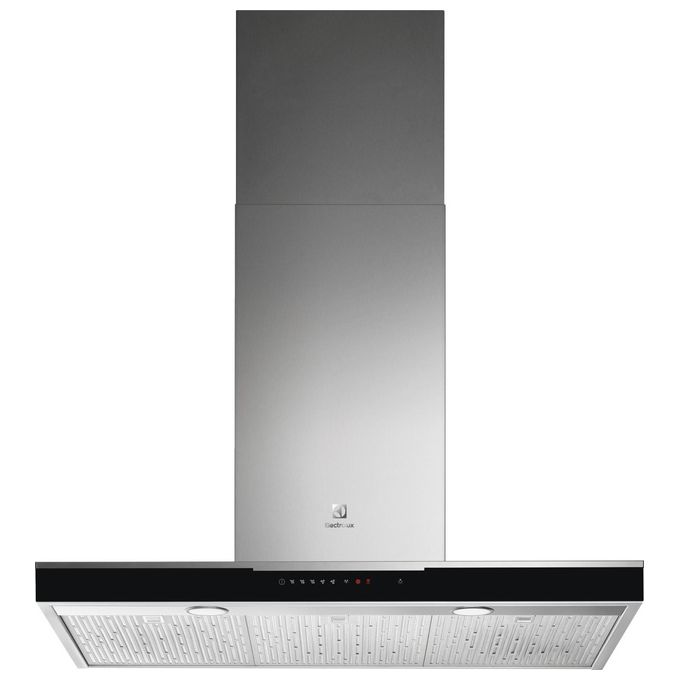 Electrolux KFTB19X Cappa a Camino Classe energetica A+ 5 Velocita' Aspirante o Filtrante SilenceTech Funzione Breeze 90 cm Inox