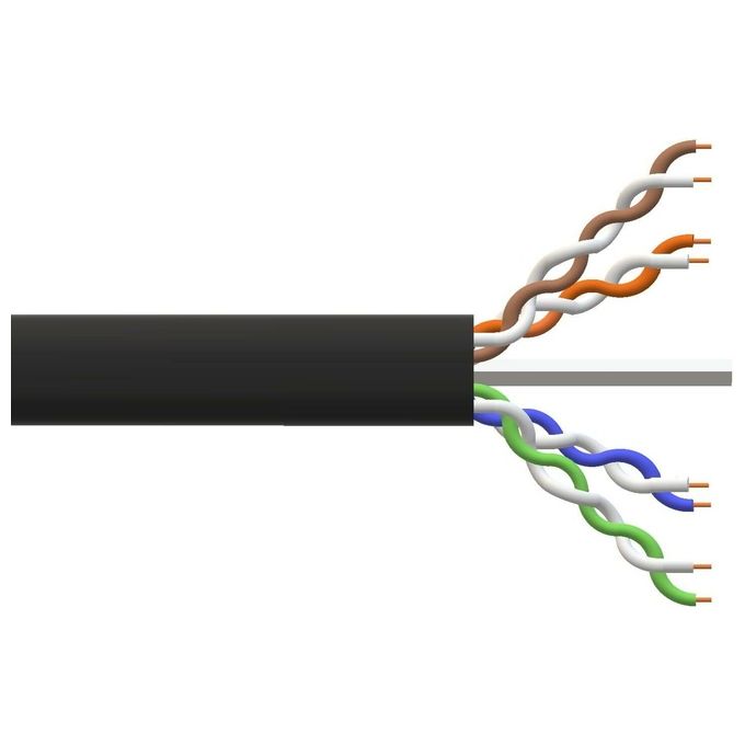 Link Cavo Solido Utp per Reti Categoria 6 Guaina Pe per Esterno Awg23 Materiale Cca Matassa 305mt